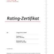 Rating-Zertifikat der Spakasse Nürnberg